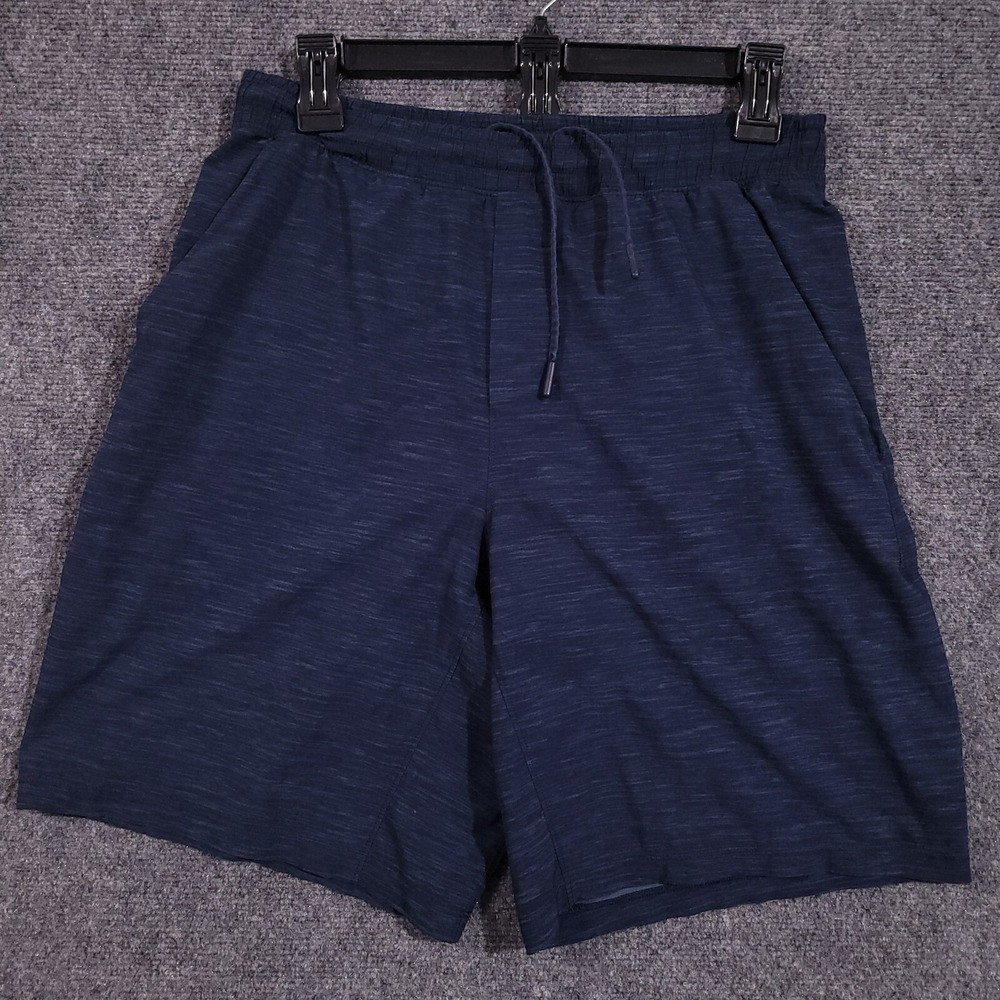 Lululemon Pace Breaker‎ Lined Shorts Mens Medium Heather Blue Zip Pocket